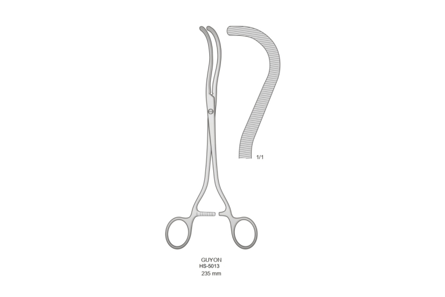 Kidney Pedicle Clamp Forcep